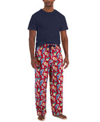 Men's Red Tropical Print Pajama Set - XX Large