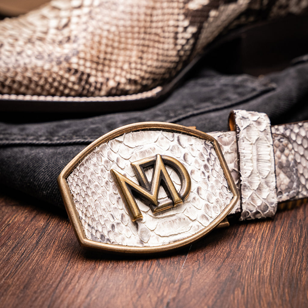 Western Collection Missouri // Python Leather Cowboy Boot // Natural