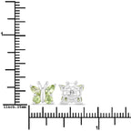 1.00 Carat Genuine Peridot .925 Sterling Silver Earrings