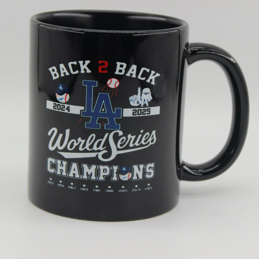 Los Angeles Dodgers Back-to-Back Champions Mug – World Series Ceramic Coffee Cup, Fan Collectible Gift