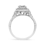 .925 Sterling Silver 1/3 Cttw Miracle Set Round-Cut Diamond Cocktail Ring (H-I Color, I1-I2 Clarity) - Size 7