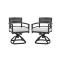 Outdoor Patio Swivel Rocker With (Set of 2) - Ember Black