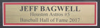 Jeff Bagwell HOF Autographed Baseball Jersey Astros Framed PSA/DNA 177526