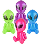 4 TOTAL 🛸 24" Assorted Colors Galactic Alien Inflatable Party Pool Blow Ups 👽