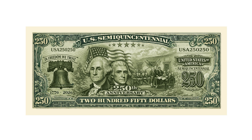 1000 U.S. Semiquincentennial 250th Anniversary Commemorative Money Bill Banknote