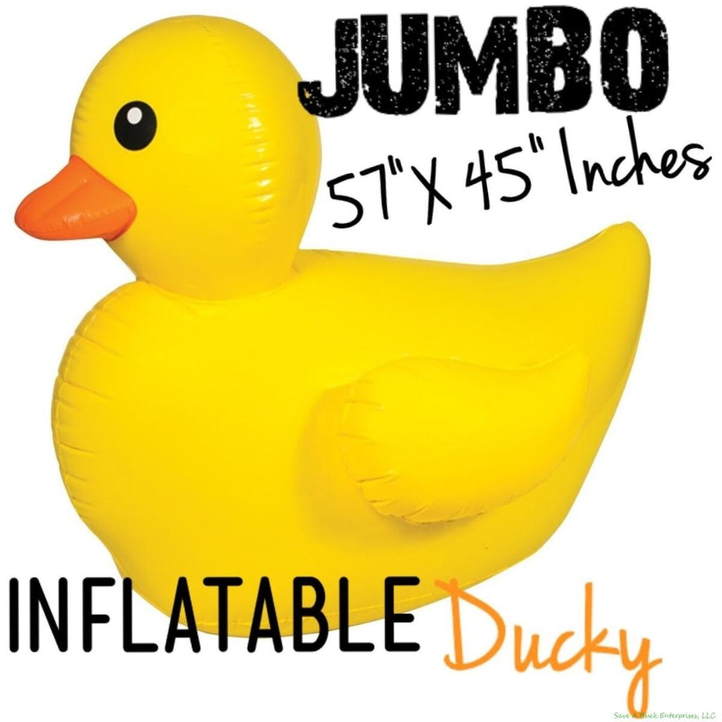 🦆 GIANT Inflatable Rubber Ducky Float – 57" Pool Toy for Kids, Birthday Parties & Outdoor Fun