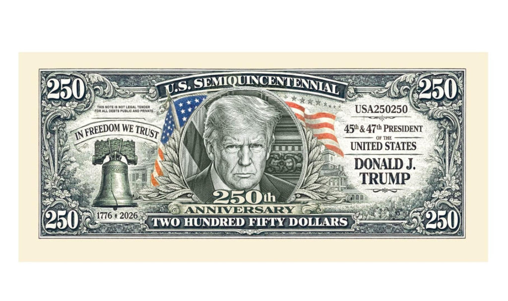 100  Donald Trump U.S. 250th Anniversary Commemorative Money Bill Banknotes