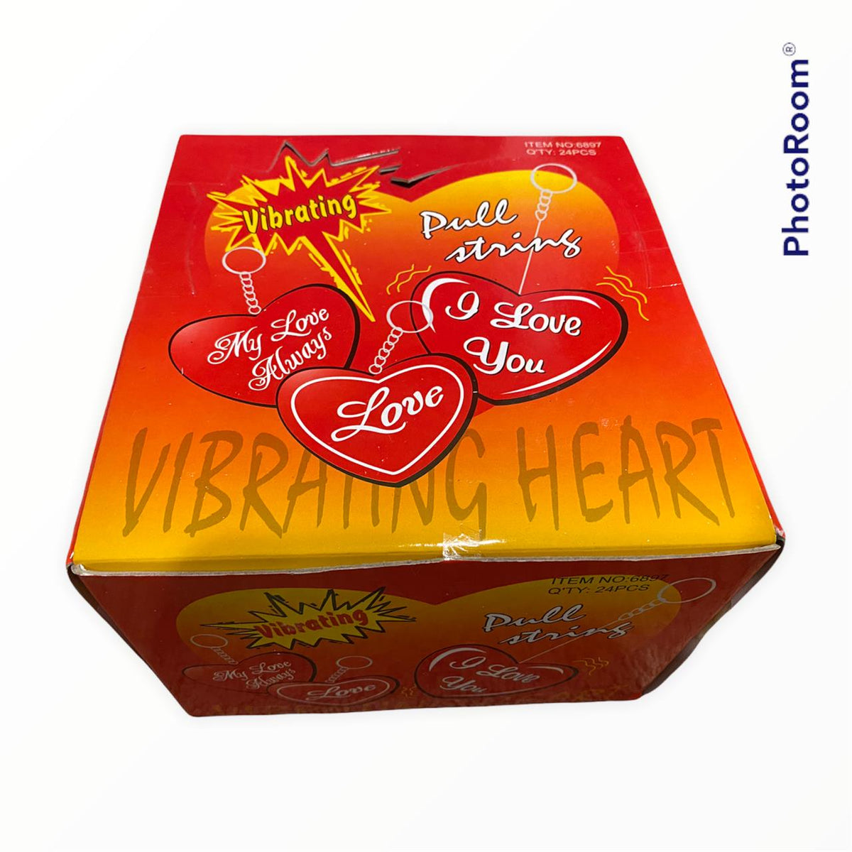 Wholesale Case of 24 Pull String Vibrating Hearts – Retro 80s Vibe Keychains ❤️🧵