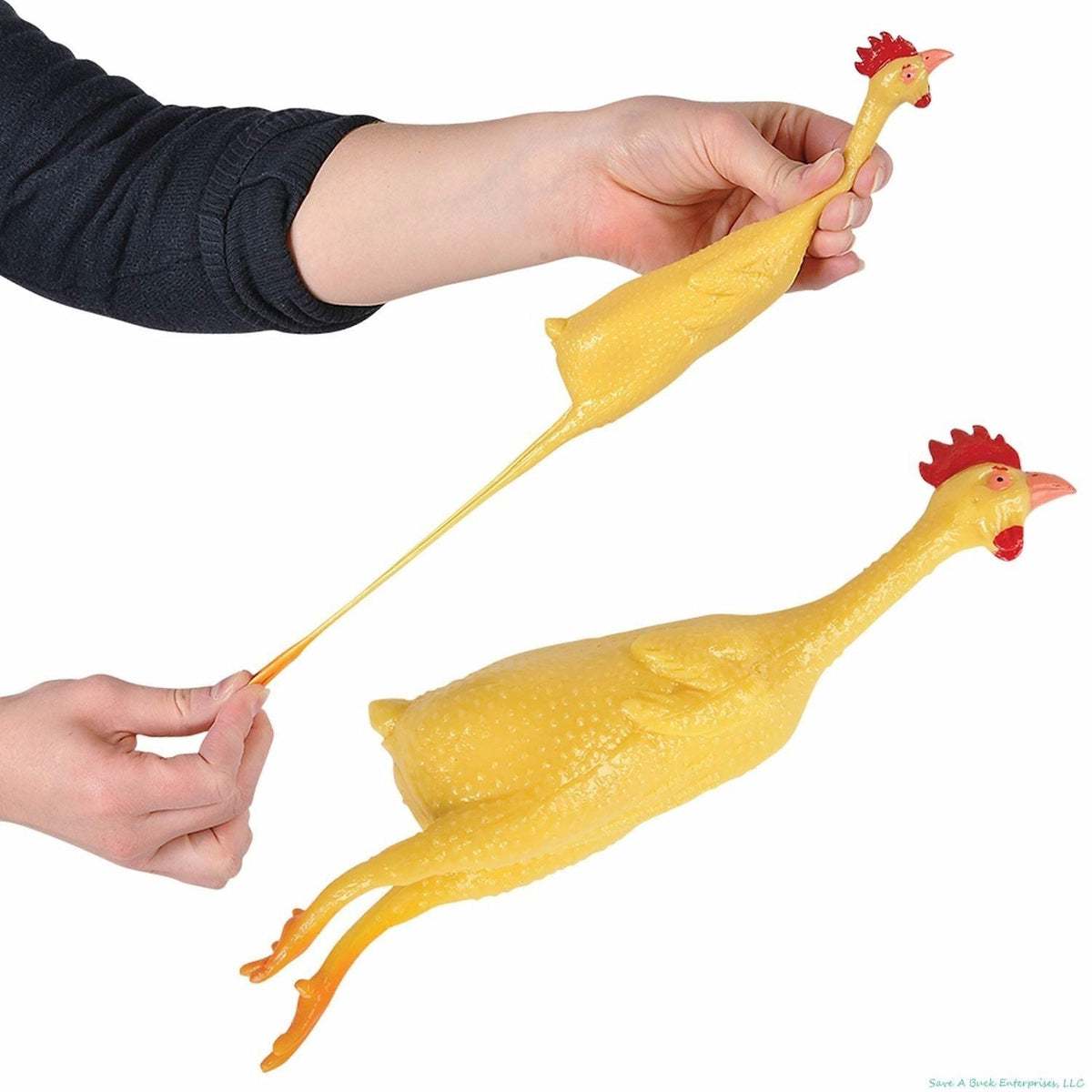 🐔 Squeeze Stress Rubber Chicken – 8" Classic Gag Toy