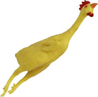 🐔 Squeeze Stress Rubber Chicken – 8" Classic Gag Toy