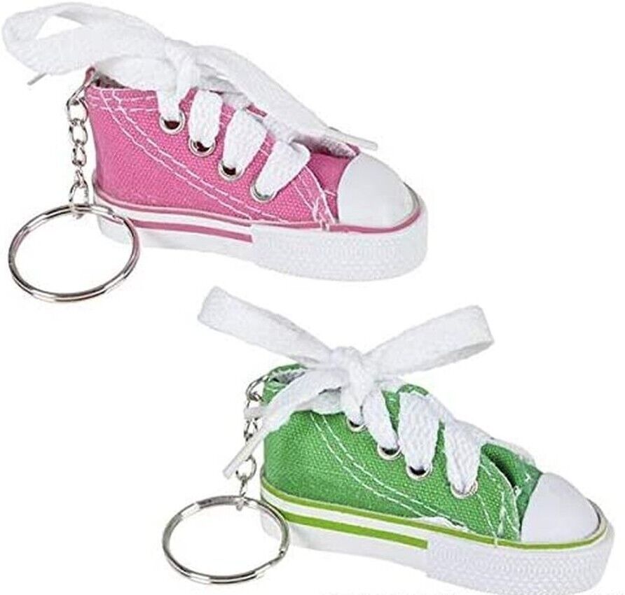 👟 120 TOTAL Mini Canvas Sneaker Keychains –  (3" Assorted Colors)