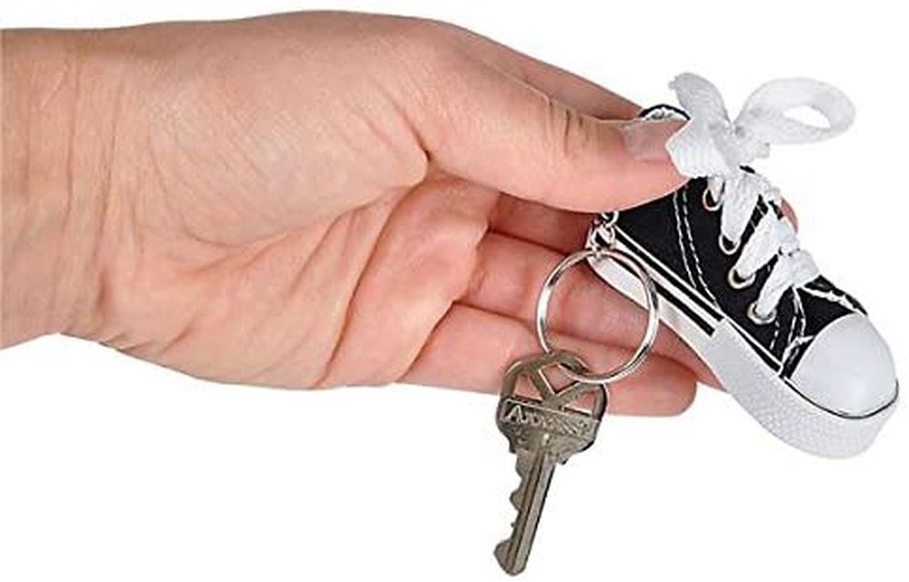 👟 120 TOTAL Mini Canvas Sneaker Keychains –  (3" Assorted Colors)
