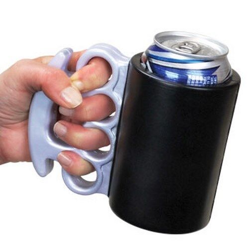 🥊 Brass Knuckle Koozie – Toughen Up Your Drink Game