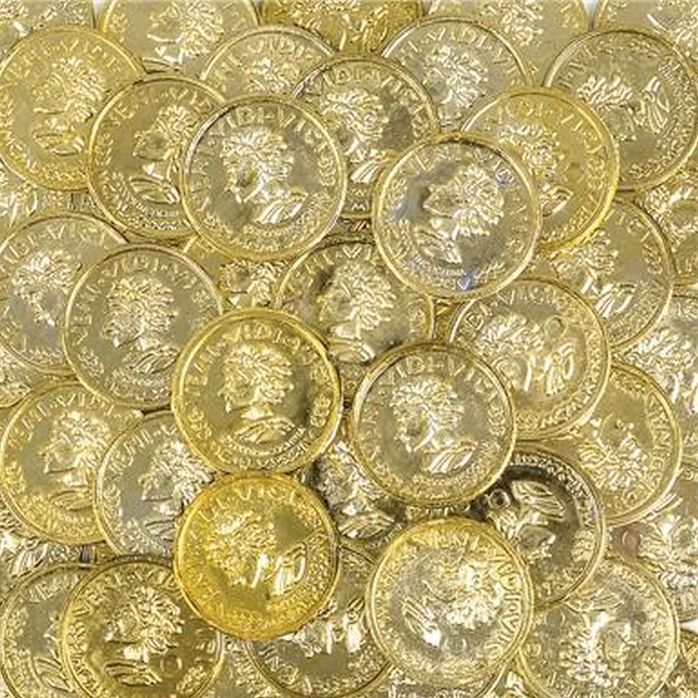🪙 Bulk Plastic Gold Coins – 3,600 Treasure Coins (25 Bags of 144 Each)