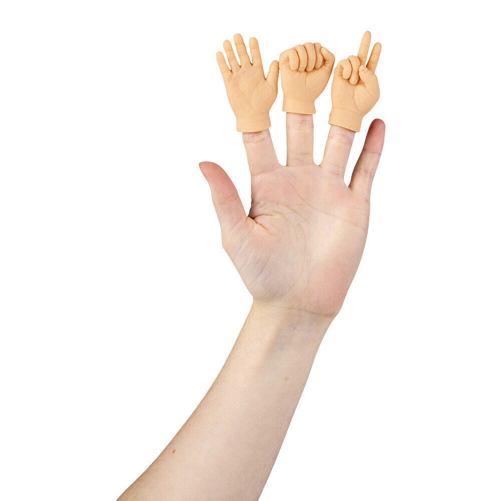🖐️ Tiny Hands Rock Paper Scissors Set – 12 Soft Rubber Finger Puppets
