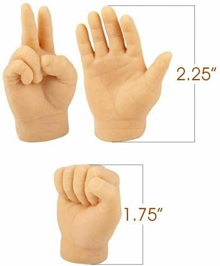 🖐️ Tiny Hands Rock Paper Scissors Set – 12 Soft Rubber Finger Puppets
