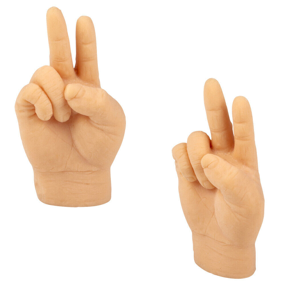 🖐️ Tiny Hands Rock Paper Scissors Set – 12 Soft Rubber Finger Puppets