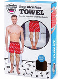 THE HAIRY LEGS TOWEL - Funny Gag Joke Beach Bathroom Pool Blanket - BigMouth Inc