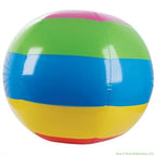 Giant 4-Foot Rainbow Beach Ball – Jumbo Inflatable Fun for Pool & Beach! 🌈