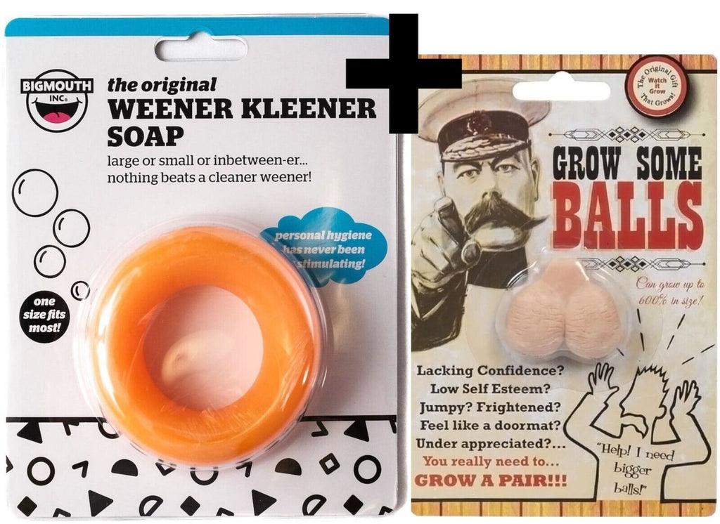 😂 Weener Cleaner Soap + Grow a Pair of Balls – Hilarious 2-Pack Combo!