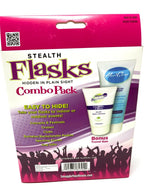 2pk HAND LOTION FLASK SET with Funnel - Smuggle Your Booze Drink - COMBO SET