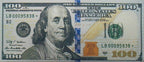💵 $100 Bill Wallet – Realistic Print Canvas Gag Gift