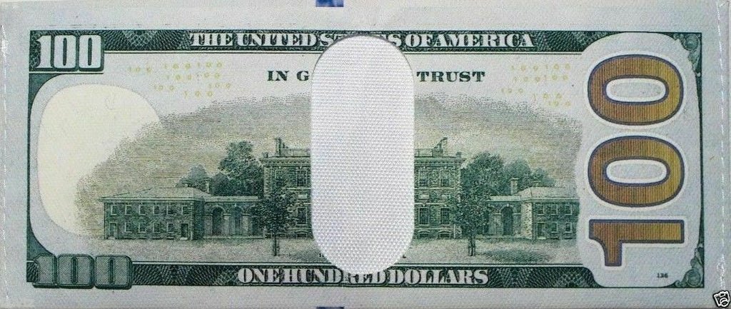 💵 $100 Bill Wallet – Realistic Print Canvas Gag Gift