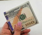 💵 $100 Bill Wallet – Realistic Print Canvas Gag Gift
