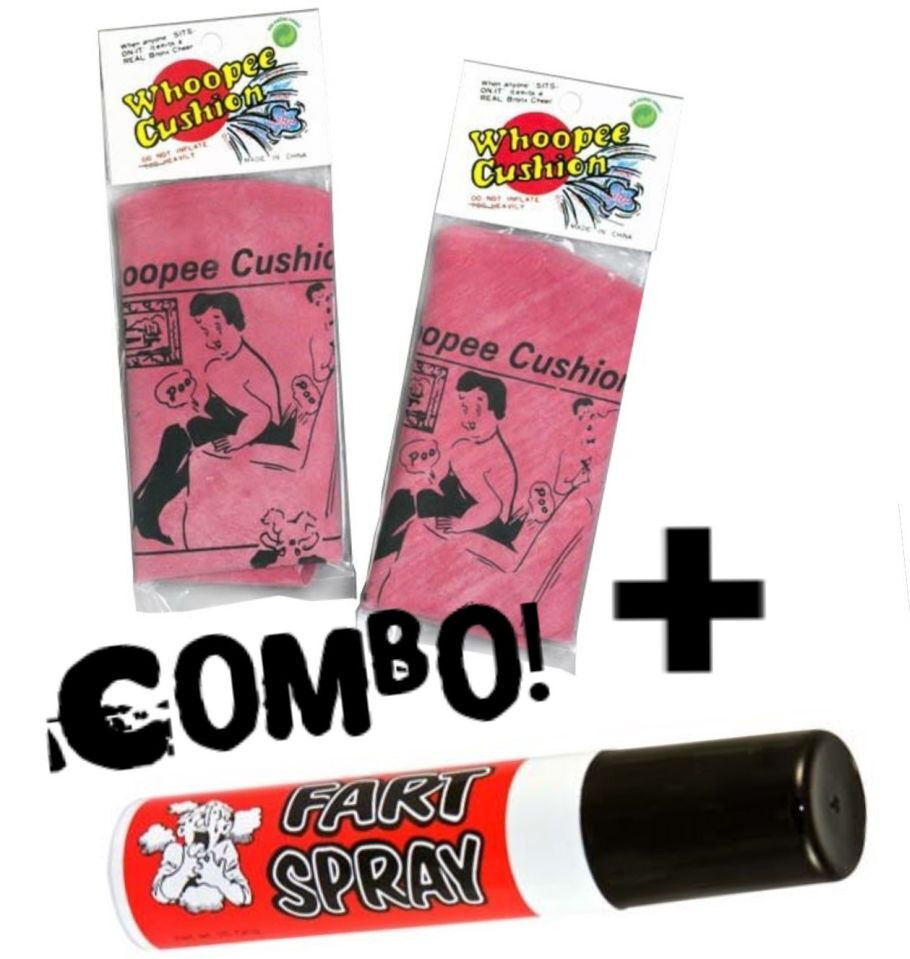 💨 Fart Spray + Whoopee Cushion Combo – Double the Laughs, Double the Trouble!