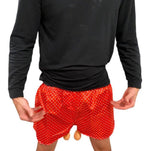 🎉 Mr. Saggy Balls Gag Boxers – Hilarious Over-the-Hill Party Shorts!