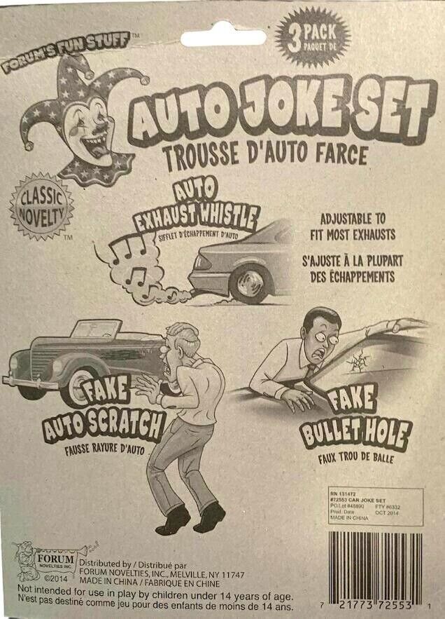 🚗 3-Piece Auto Prank Set – Hilarious Car Gag Kit!