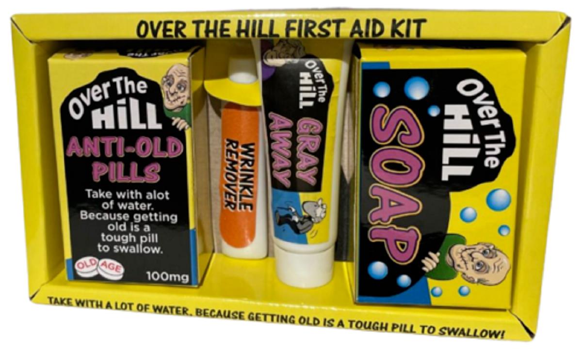 🩹 Over the Hill First Aid Kit – Gag Retirement Survival Box