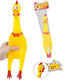 🐔 16" Classic Squeaking Rubber Chicken – The Original High-Quality Gag Toy