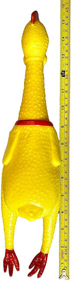 🐔 16" Classic Squeaking Rubber Chicken – The Original High-Quality Gag Toy