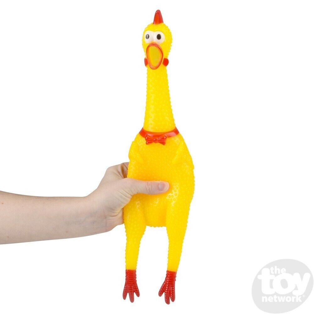 🐔 16" Classic Squeaking Rubber Chicken – The Original High-Quality Gag Toy