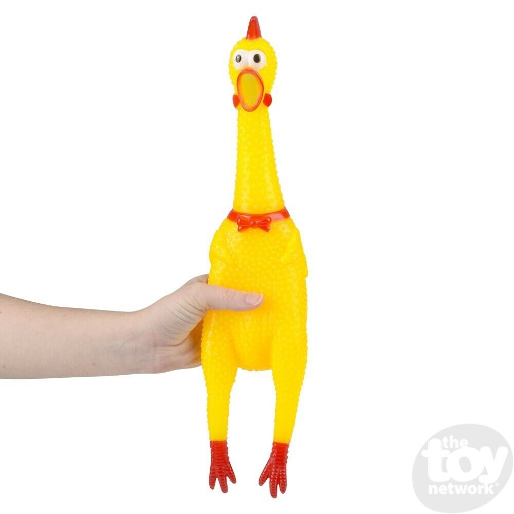 🐔 16" Classic Squeaking Rubber Chicken – The Original High-Quality Gag Toy