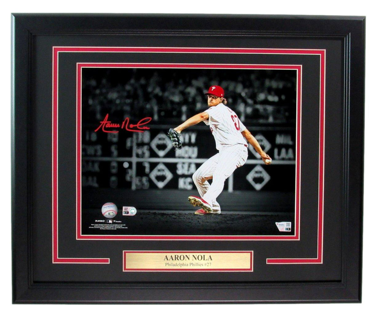 Aaron Nola Signed/Auto 11x14 Photo Philadelphia Phillies Framed Fanatics 189790