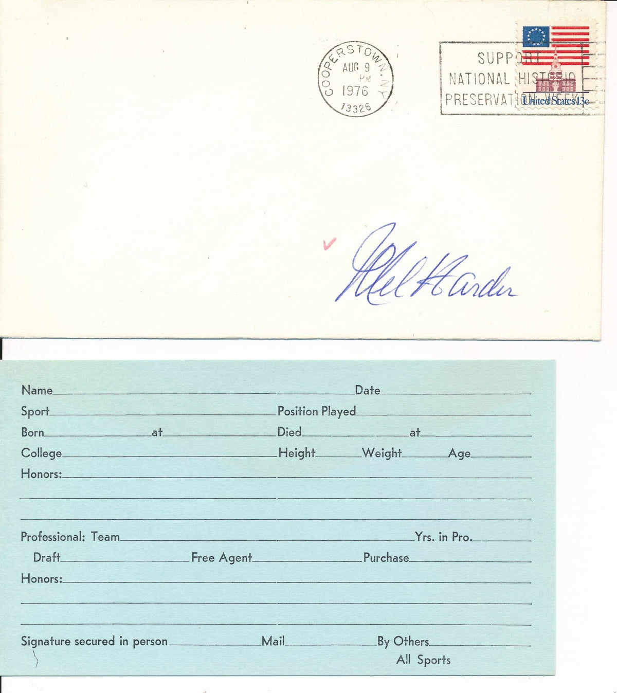 Mel Harder Signed/Auto FDC First Day Cover Envelope 1948 WS Champs 190263