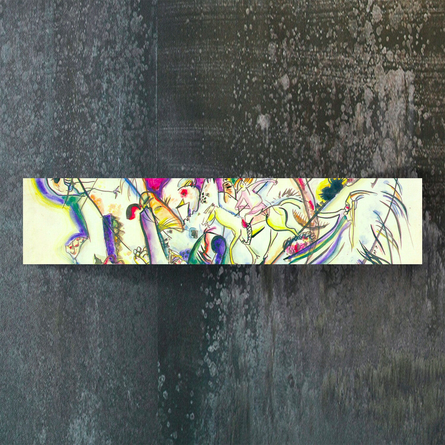 Kandinsky Series Glass Print // Horseriding Abstract