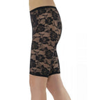 Smiffy's Women's 80's Black Lace Cycling Shorts Fancy Dress Costume Accessory