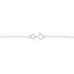 14K White Gold 1/5 Cttw Emerald Shape Solitaire Diamond 18" Pendant Necklace (G-H Color, VS2-SI1 Clarity)