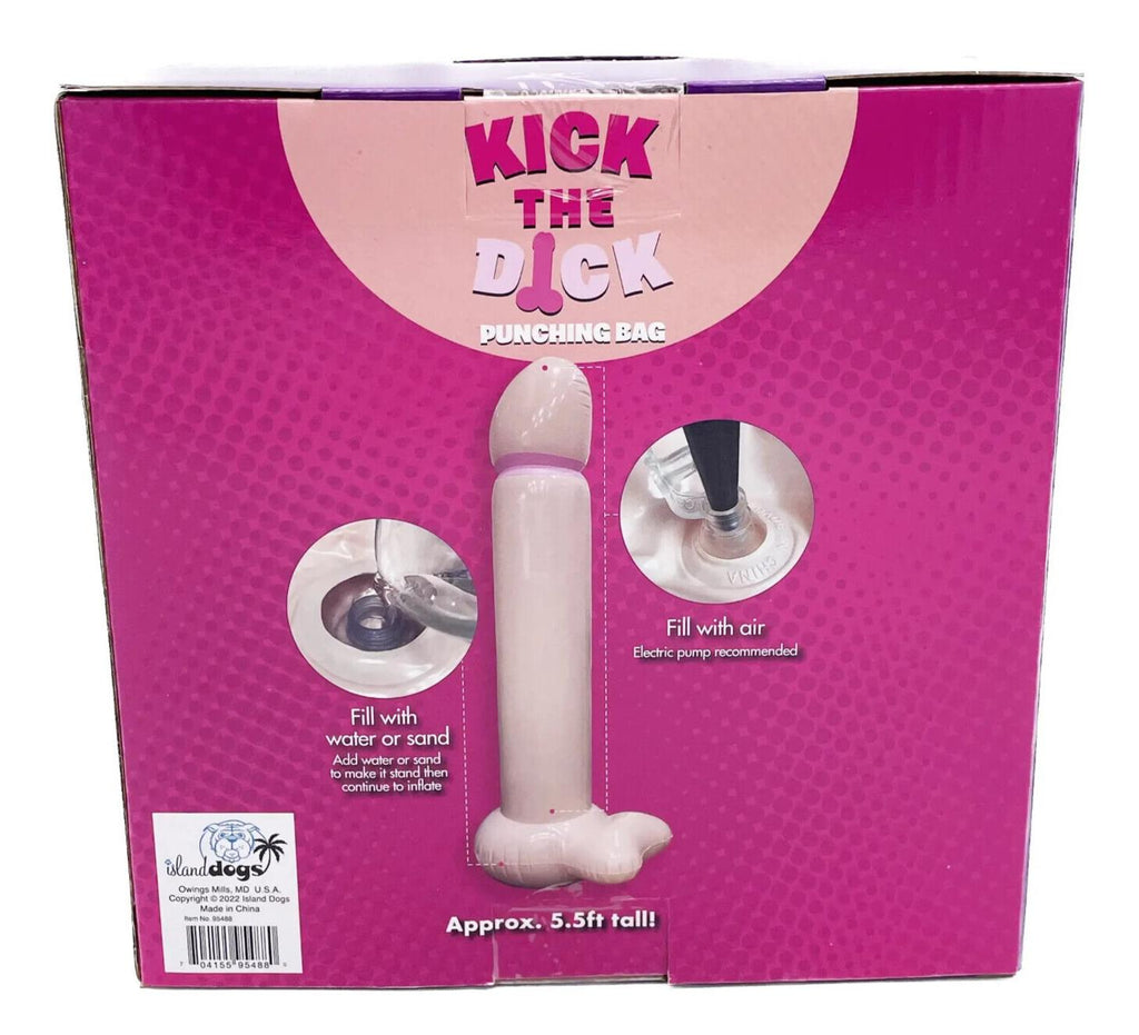 🌭KICK THE DICK Punching Bag – 5FT Giant Inflatable Stress Relief Party Gag