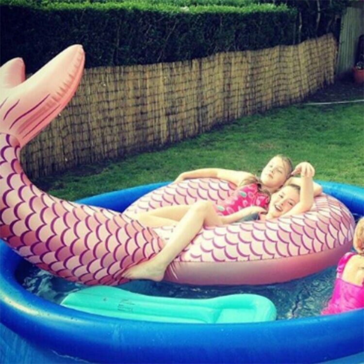 6-Foot Rose Gold Mermaid Tail Pool Float – Magical & Insta-Worthy! 🧜‍♀️✨