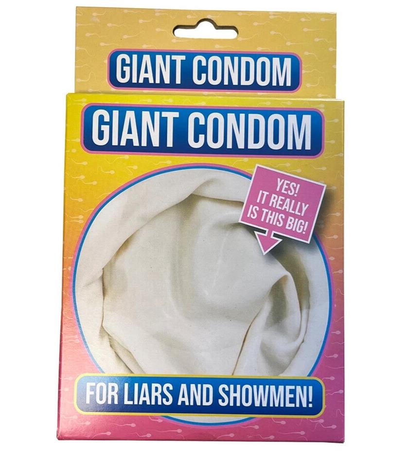 GIANT 4" WIDE CONDOM – Hilarious Gag Gift for Big Talkers! 🍆😂