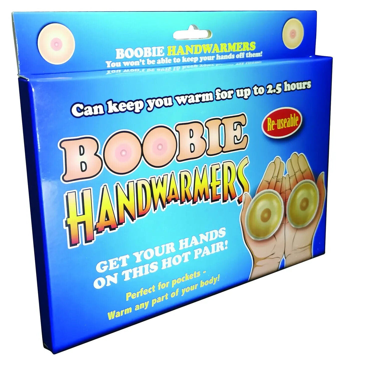 ❄️ 2-Pack "Boobie" Hand Warmers – Reusable Gag Gift!