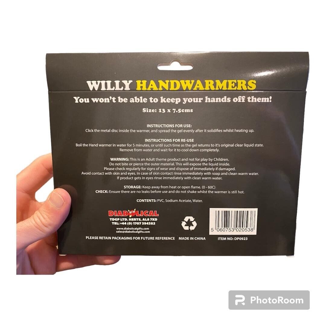 🔥 2pk Willy Hand Warmers – Heat Where It Counts!