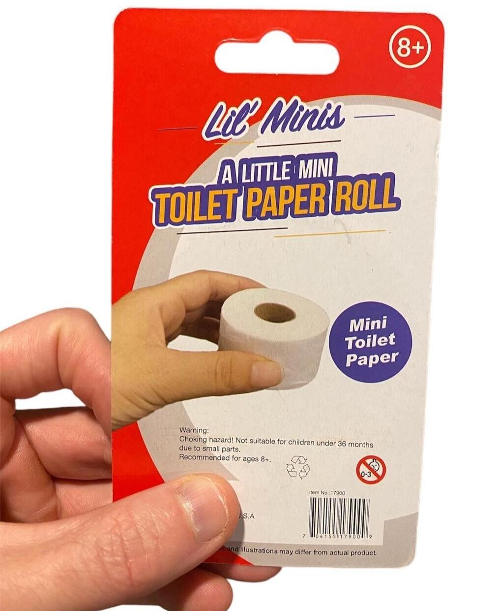🚽 Mini Toilet Paper Roll – Evil Bathroom Prank Gag (2" Inches)