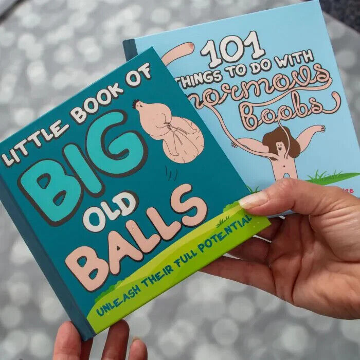 Set of 2 – The Little Books of Big Old Balls & Giant Boobs – Hilarious Adult Gag Gift! 😂📚