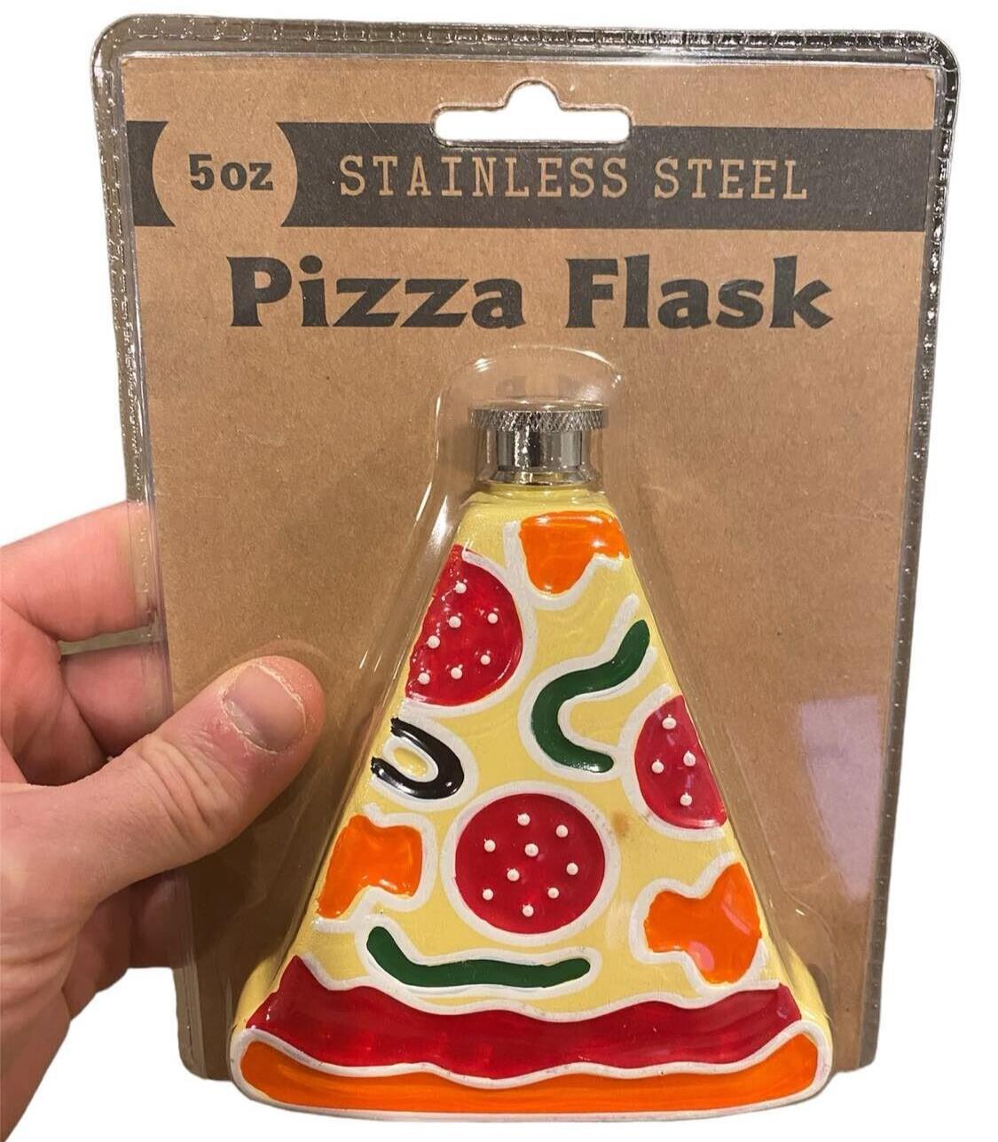 🍕 Pizza Flask – 5oz Stainless Steel Booze Buddy for Pizza Lovers
