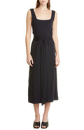 Vince Belted Square Neck Midi Dress - Coastal